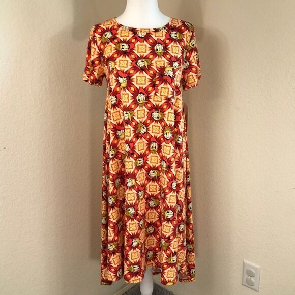 LulaRoe Disney Donald Duck Print Carly Size XS NWT - Picture 3 of 8